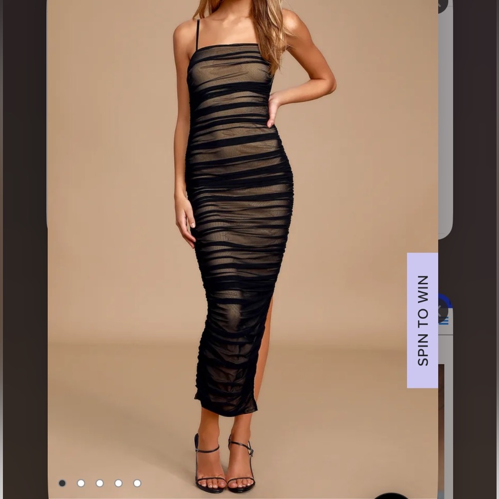 Lulus Amazed By You Ruched Bodycon midi dress